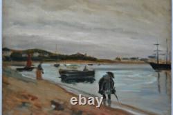 Marine Painting Old Rade Perros Guirec Brittany Ocean Port Breton