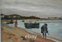 Marine Painting Old Rade Perros Guirec Brittany Ocean Port Breton