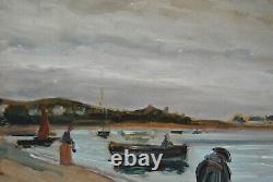 Marine Painting Old Rade Perros Guirec Brittany Ocean Port Breton