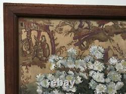 Marty's Ancient Painting, Oil On Canvas, Bouquet Of Flowers, Early 20th Century