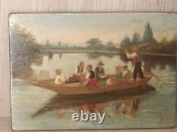 Miniature Painting, Painting, Oil On Wood Panel Former 19th Century