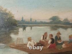 Miniature Painting, Painting, Oil On Wood Panel Former 19th Century