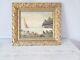 Old Large Oil On Canvas Marine Boat Signature Wooden Frame And Stucco 19th Century