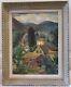 Old Oil Painting On Panel Landscape Signed Th Picot