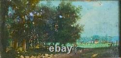 OLD TABLEAU 18th / 19th CENTURY, Oil on wood panel