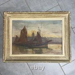 Oil Ancien Table On Signed Canvas