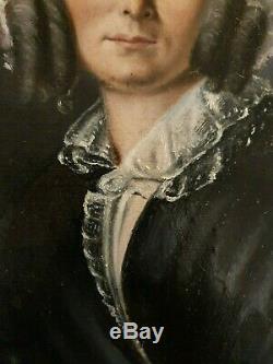 Oil On Canvas. Portrait At Old Coat