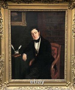 Oil On Canvas Portrait Of Man Dandy Signed Painting Ancient Painting Xixth