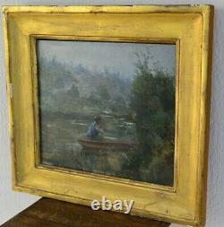 Oil On Canvas The Fisherman Josep Caraud. Table Old Hsp Make Offer