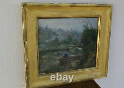 Oil On Canvas The Fisherman Josep Caraud. Table Old Hsp Make Offer