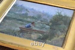 Oil On Canvas The Fisherman Josep Caraud. Table Old Hsp Make Offer