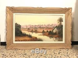 Oil On Canvas Xxth Old Henry Richevillain French Orientalist. Algeria