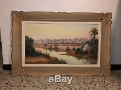 Oil On Canvas Xxth Old Henry Richevillain French Orientalist. Algeria