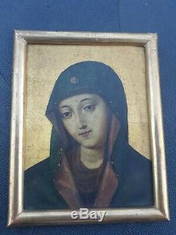 Oil On Copper Old Virgin Madonna Eighteenth Old Painting Oil On Copper Russian