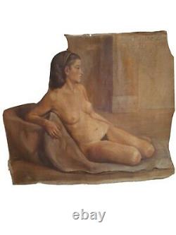 Oil On Old Nude Canvas
