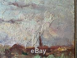 Oil On Panel Table Old Seaside Eugene Boudin (1824-1898) Attr