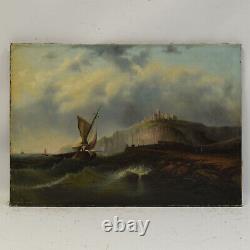 Oil Painting On Canvas 2nd Half Of The 19th Century Landscape 61x43