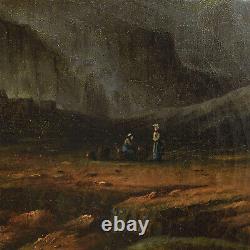 Oil Painting On Canvas 2nd Half Of The 19th Century Landscape 61x43