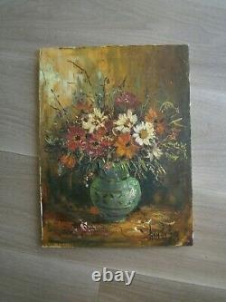 Oil Painting On Canvas Decor Bouquet Flowers Jean De Jong Strasbourg Ancient