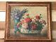 Oil Painting On Canvas Still Life Flower Bouquet Antique Painting Signed