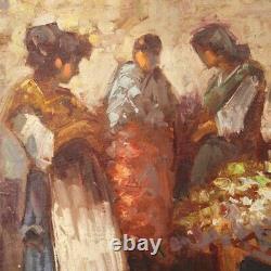 Oil Painting On Panel Table Popular Scene Characters Ancient Style 900