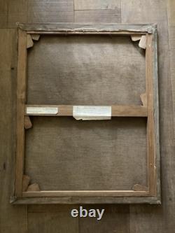 Oil Painting on Canvas 18th Century Old Portrait of Saint Barbara Ursula Ruins Art