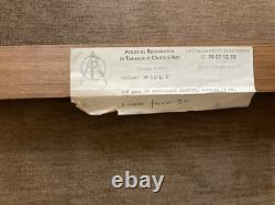 Oil Painting on Canvas 18th Century Old Portrait of Saint Barbara Ursula Ruins Art