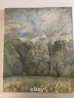 Oil Painting on Canvas 1960 Abstract Sea Art Abstract to Identify Antique