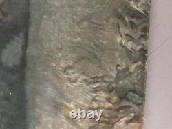 Oil Painting on Canvas 1960 Abstract Sea Art Abstract to Identify Antique