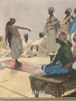Oil Painting on Canvas by Antonio GODOY Orientalist 1950 Old Orientalism Art