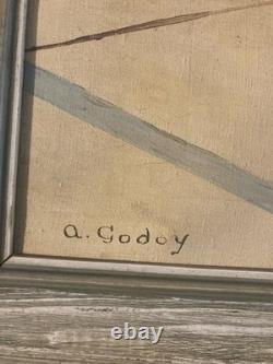 Oil Painting on Canvas by Antonio GODOY Orientalist 1950 Old Orientalism Art