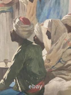 Oil Painting on Canvas by Antonio GODOY Orientalist 1950 Old Orientalism Art