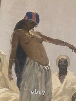 Oil Painting on Canvas by Antonio GODOY Orientalist 1950 Old Orientalism Art