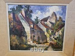 Oil Painting on Canvas by Robert Falcucci - Sunny Old Village