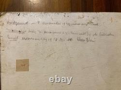 Oil Painting on Panel, 1950, Village, German Expressionist School, Antique