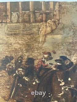 Oil Painting on Wood 1894 Monkey on an Unidentified Theme Old Impressionism