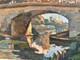 Oil Painting On Wood, 1950, Impressionist Landscape, Pointillism, Antique Painting