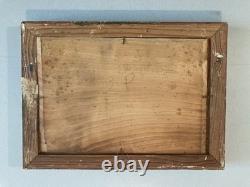 Oil Painting on Wood, 1950, Impressionist Landscape, Pointillism, Antique Painting