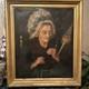 Oil On Canvas 19th Century, Portrait Of An Old Woman Antique
