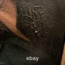 Oil on Canvas 19th Century, Portrait of an Old Woman Antique