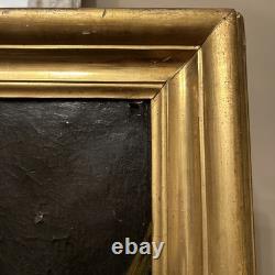 Oil on Canvas 19th Century, Portrait of an Old Woman Antique