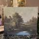 Oil On Canvas Antique Signed Depicting A Rustic Landscape