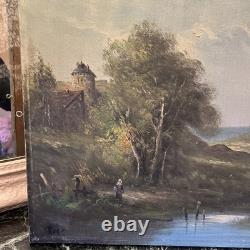 Oil on Canvas Antique Signed Depicting a Rustic Landscape