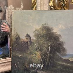 Oil on Canvas Old Signed Representing a Rural Landscape