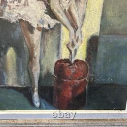 Oil on Isorel of Woman Signed Antique