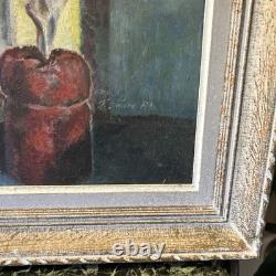 Oil on Isorel of Woman Signed Antique