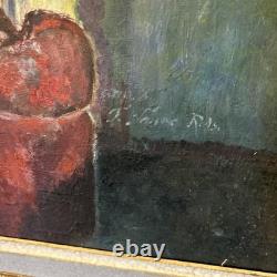 Oil on Isorel of Woman Signed Antique