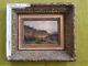Oil On Panel, Framed Antique, Animated Landscape Signed L Dupuy (galien Laloue)