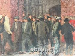 Oil on Panel Old Painting Signed 20th Century 1936 Popular Front