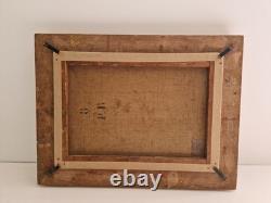 Oil on canvas 1906 animated landscape old painting signed HST XIX old painting